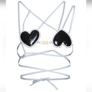 GCDS Heart Bra Crop top Swim size L